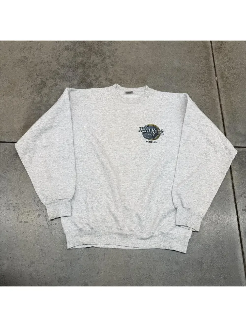 vintage hard rock cafe honolulu destination grey crewneck size large - Picture 2 of 4
